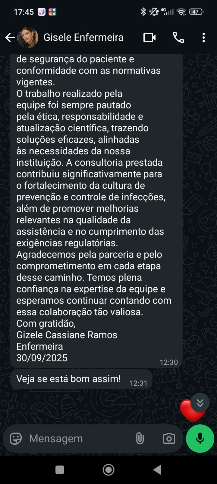 Continuação Depoimento Gisele